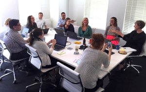 Celebrating Amy Snow Landa's birthday at The Fearey Group