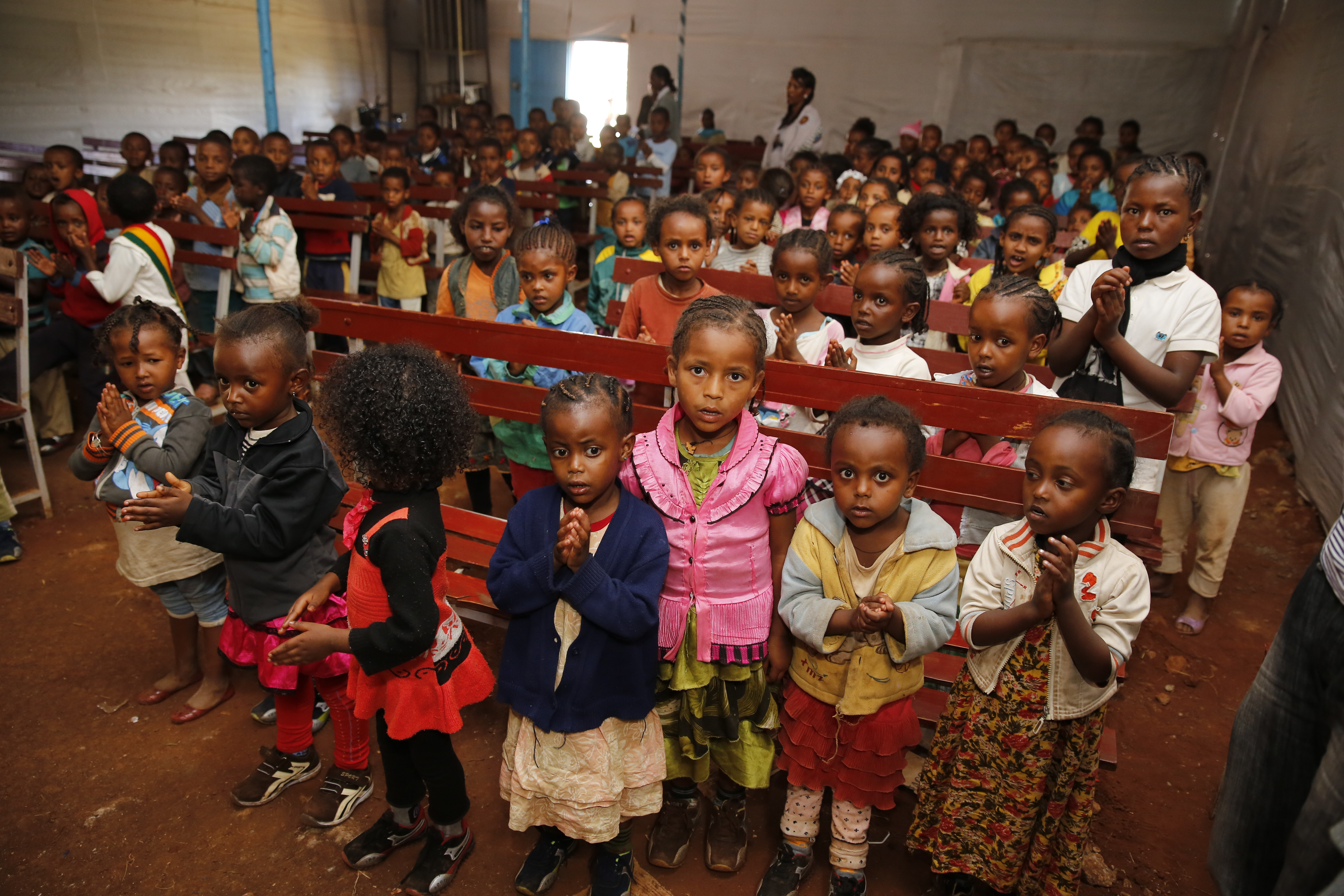 The children of our CarePoint site in Woliso, Ethiopia. We have 200 children who visit the site each day for food, shelter, clothing and emotional support. In 2014, we used social media to get our community to sponsor each of these kids until they are 18. 