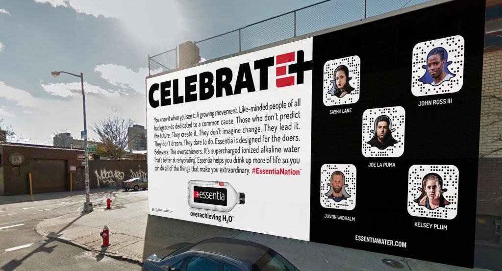 Essentia Water Celebrate Brand Campaign Billboard #EssentiaNation