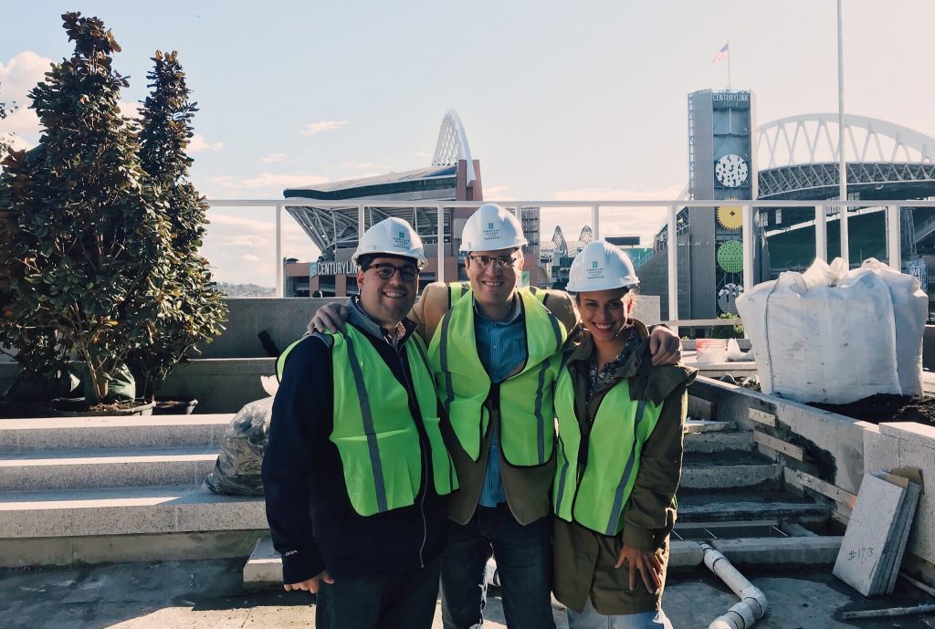 The Fearey Group touring the new Embassy Suites coming soon to Seattle's Pioneer Square